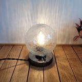 Vintage veined globe table lamp