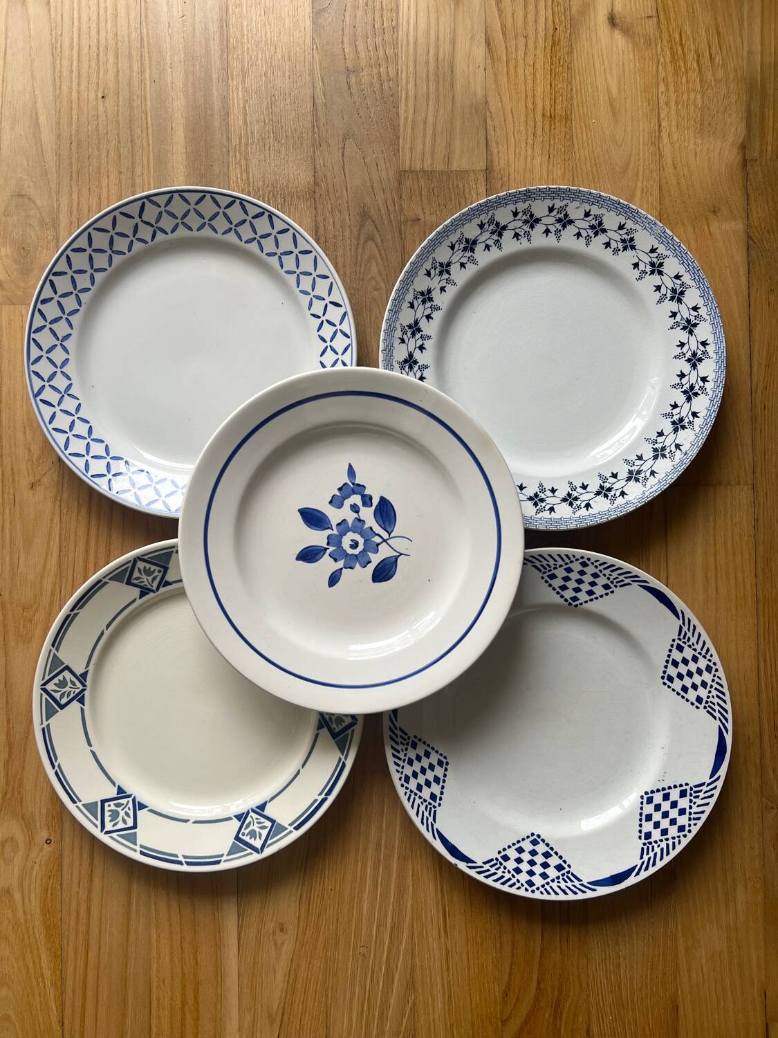 Mismatched dinner plates