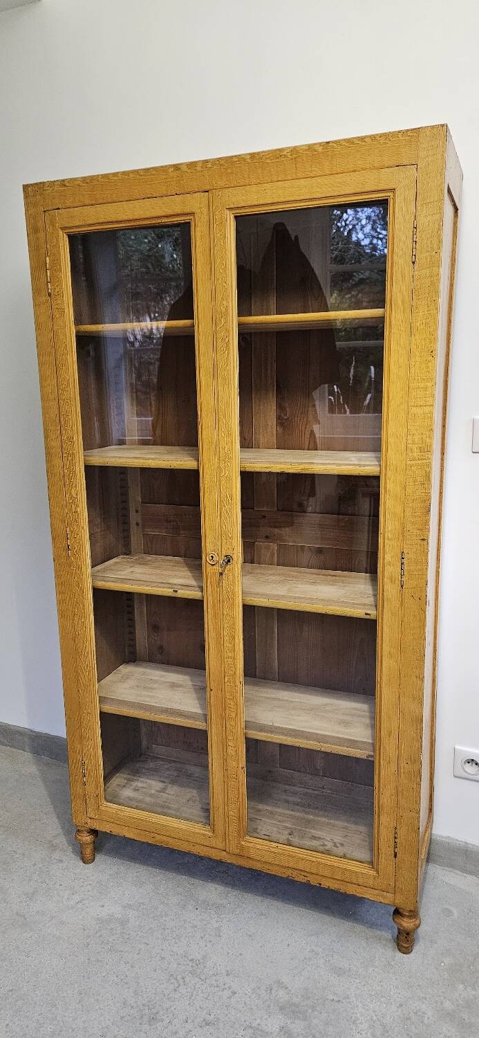 Vintage antique bookcase/curiosity cabinet/display case/shelves
