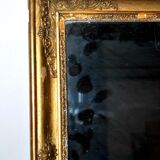 Old mercury mirror Restoration 19th century - Gilded frame with leaf