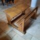 Two-seater wooden schoolboy desk