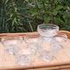 Set of 6 glass ice cream bowls or similar in Art Deco style in very good condition.