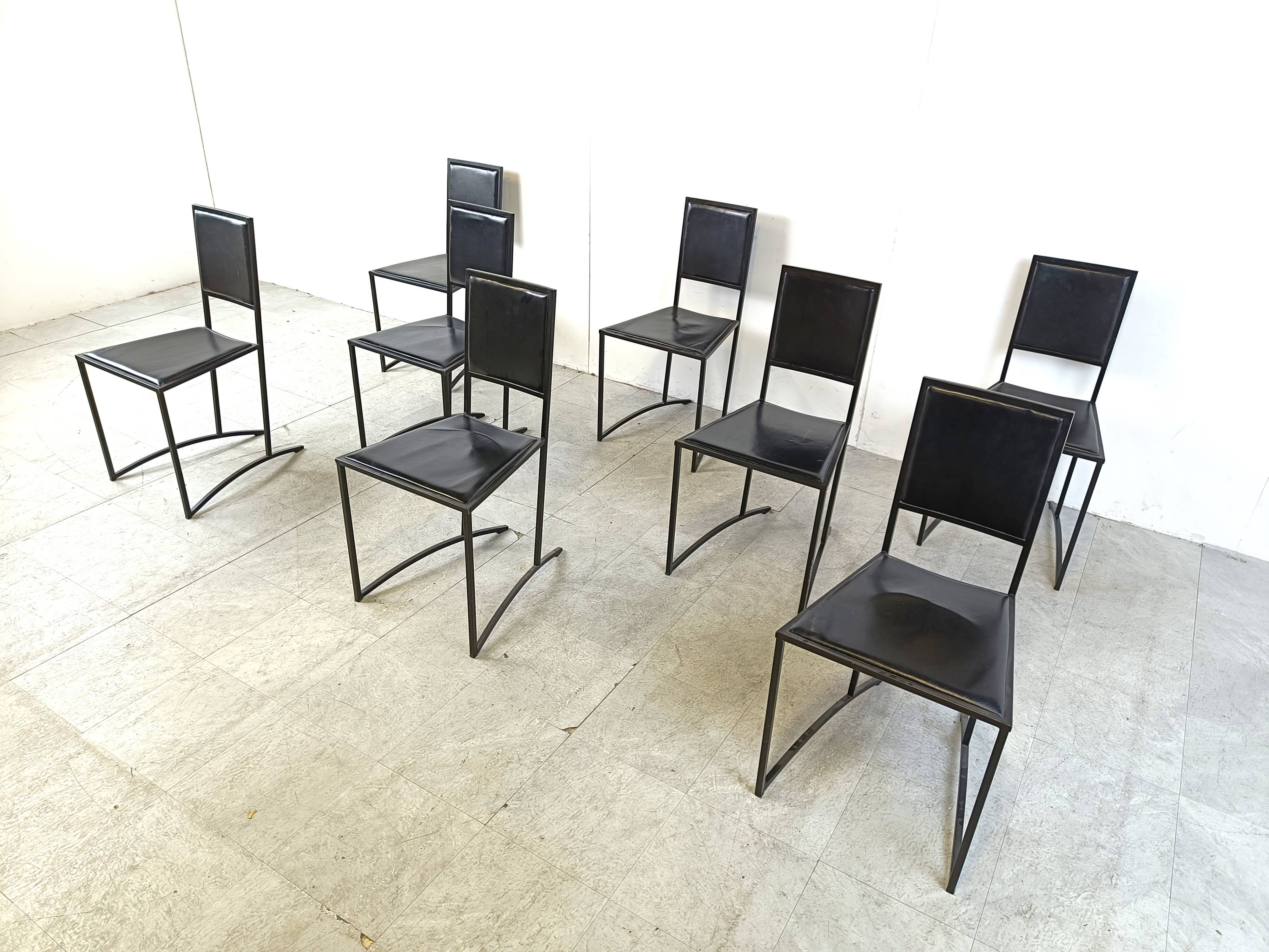 Vintage post modern dining chairs, set of 8