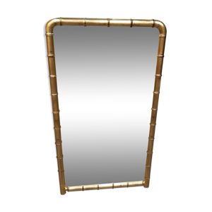 miroir doré bambou 129x73