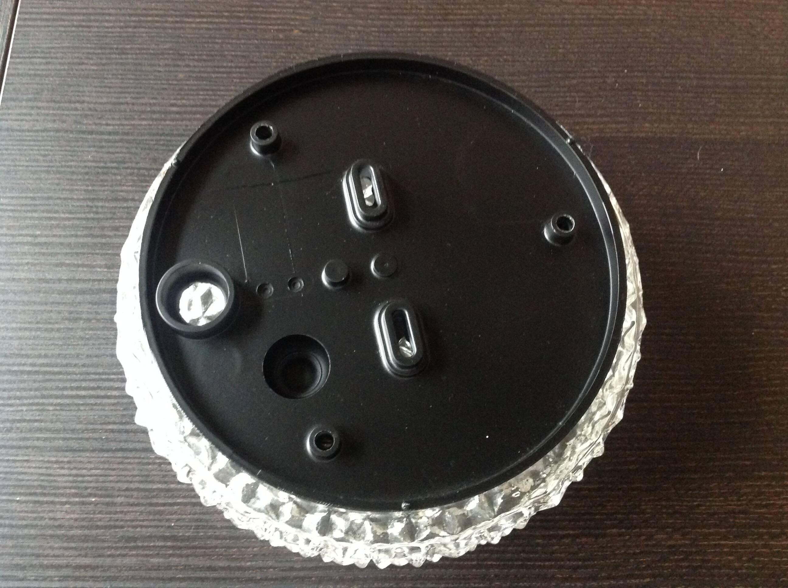 Plafonnier rond en verre pointes de diamants par RZB Leuchten / vintage années 60-70