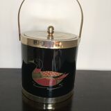 Vintage black and metal ice bucket