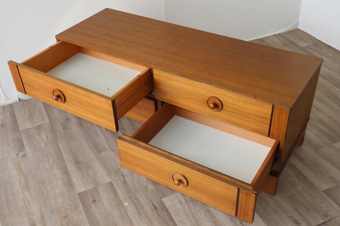 Vintage low teak sideboard, 1970