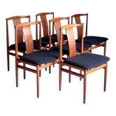 6 Danish midcentury teak chairs Henning Sørensen Danex 1960’s