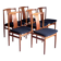 6 Danish mid-century teak chairs by Henning Sørensen for Danex from the 1960s.