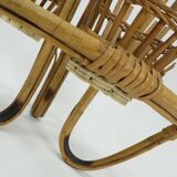 mid century PLANT STAND rack 1950s 60s bamboo rattan hawaii tiki era
