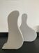 Pair of vintage glazed ceramic vases in an organic shape