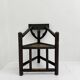 Fauteuil à bras trépied suédois en chêne massif, années 1960
