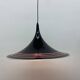 Vintage plastic meblo guzzini black trumpet hanging lamp , 1980’s