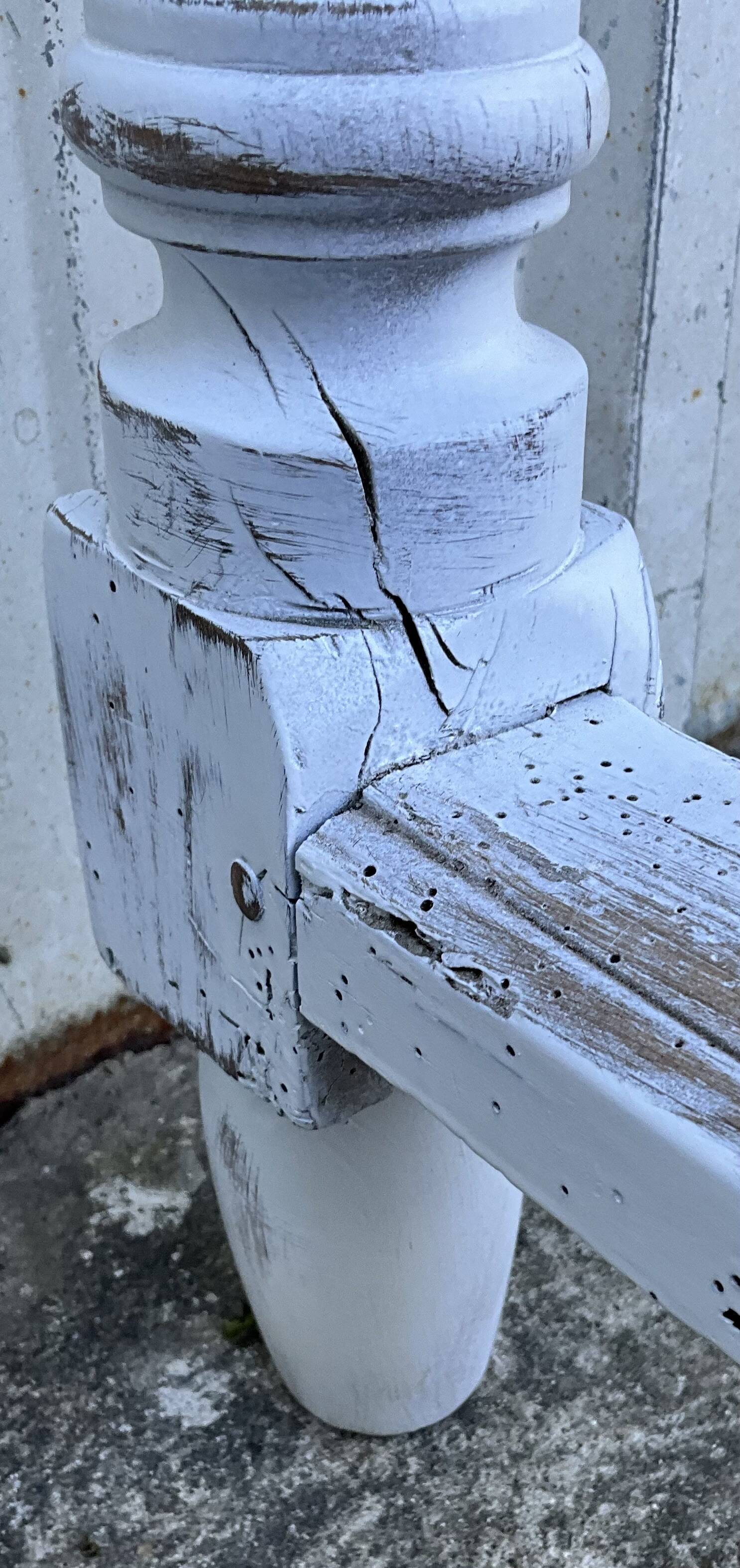 Console table in patinated fruitwood, 19th century