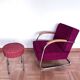 Functionalist armchair, restored, Czechoslovakia