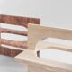 Table d'appoint en travertin "BOND"