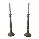 Pair of vintage bronze candlesticks
