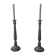 Pair of vintage bronze candlesticks