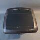 Vintage black leather ottoman by Ake Fribytter for Nelo Möbel, Sweden 1970s.
