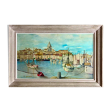 Oil on canvas representing "The old port of Marseille" signed H.CONDORE