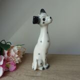 Statuette chien dalmatien romantique en céramique, chien décorati vintage des années 1970