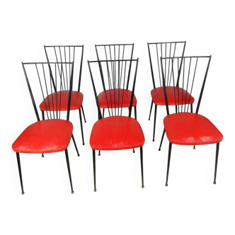 Set of six vintage chairs