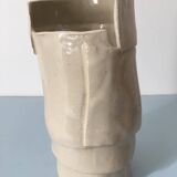 Original shaped ceramic vase - superimposed strips