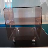 Michel Dumas 70's serving trolley/coffee table on wheels