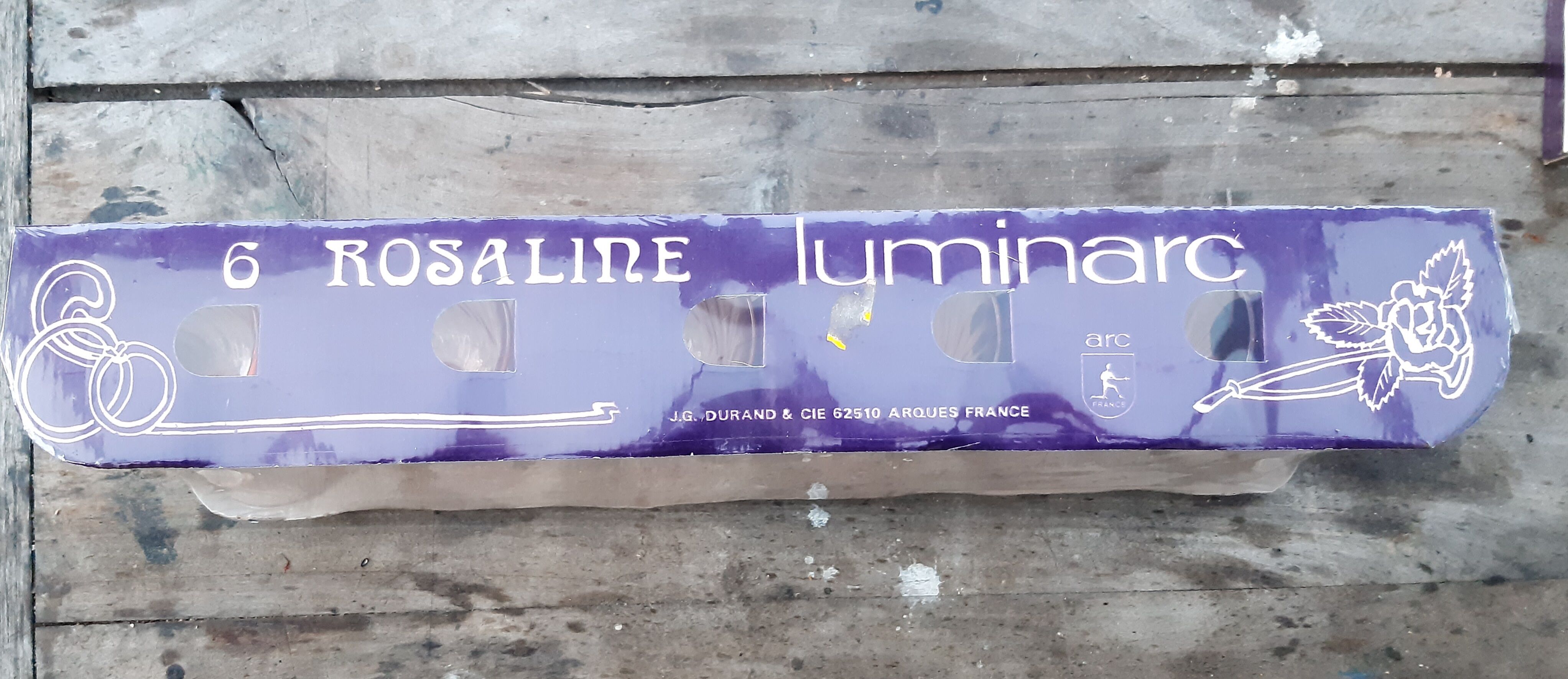 6 Luminarc Rosaline glasses