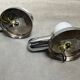 2x vintage design wall lamps – chrome and opaline