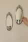 Pair of Swedish Tin Wall Sconces, Mid-Century Style with Mirror by Svenskt - Tenn