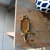 Vintage patère in solid golden brass