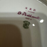 Breakfast Service D. Porthault Limoges Pink Hearts 10 Pcs