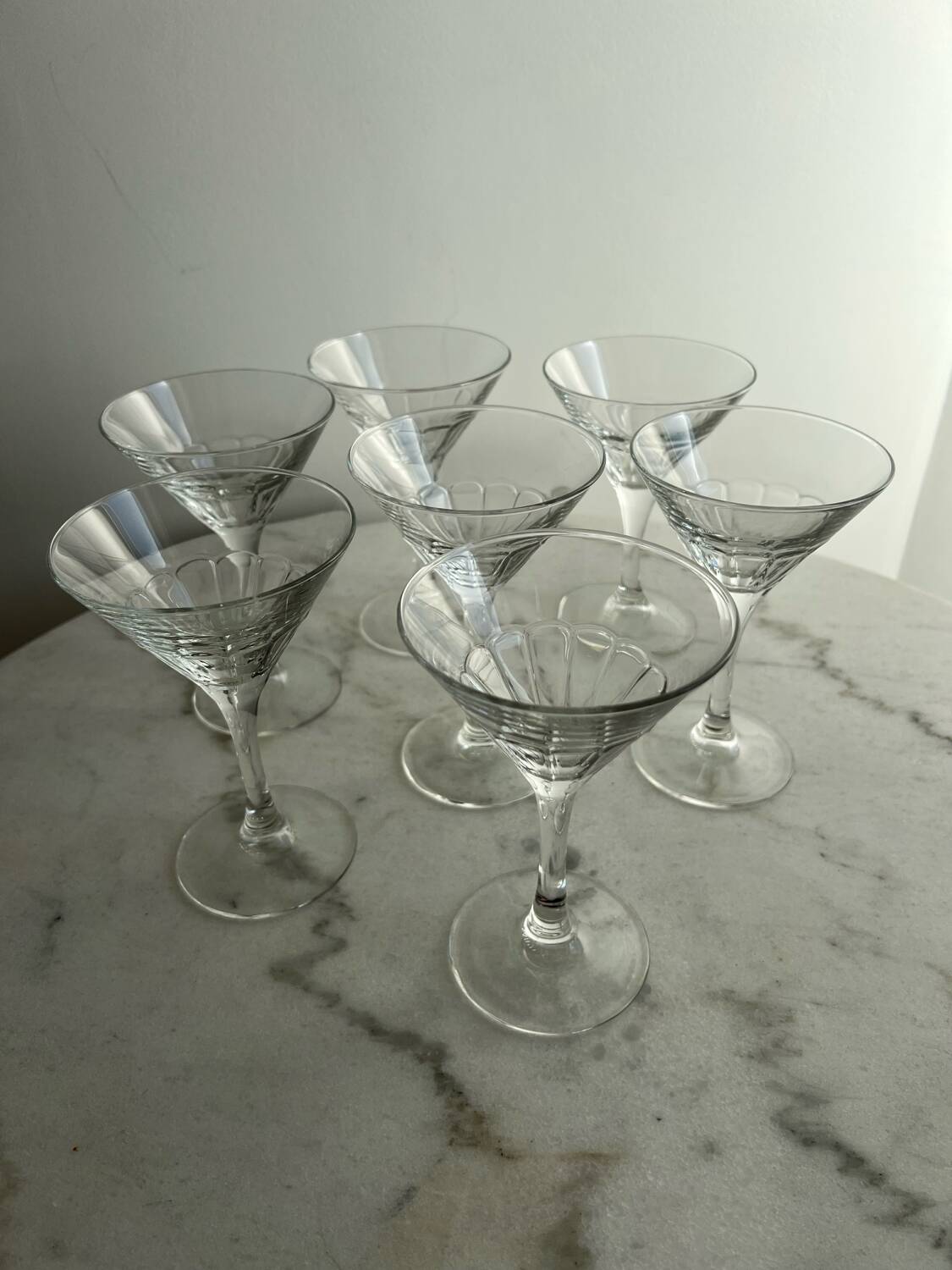 Set of 7 stemmed glasses Arc France