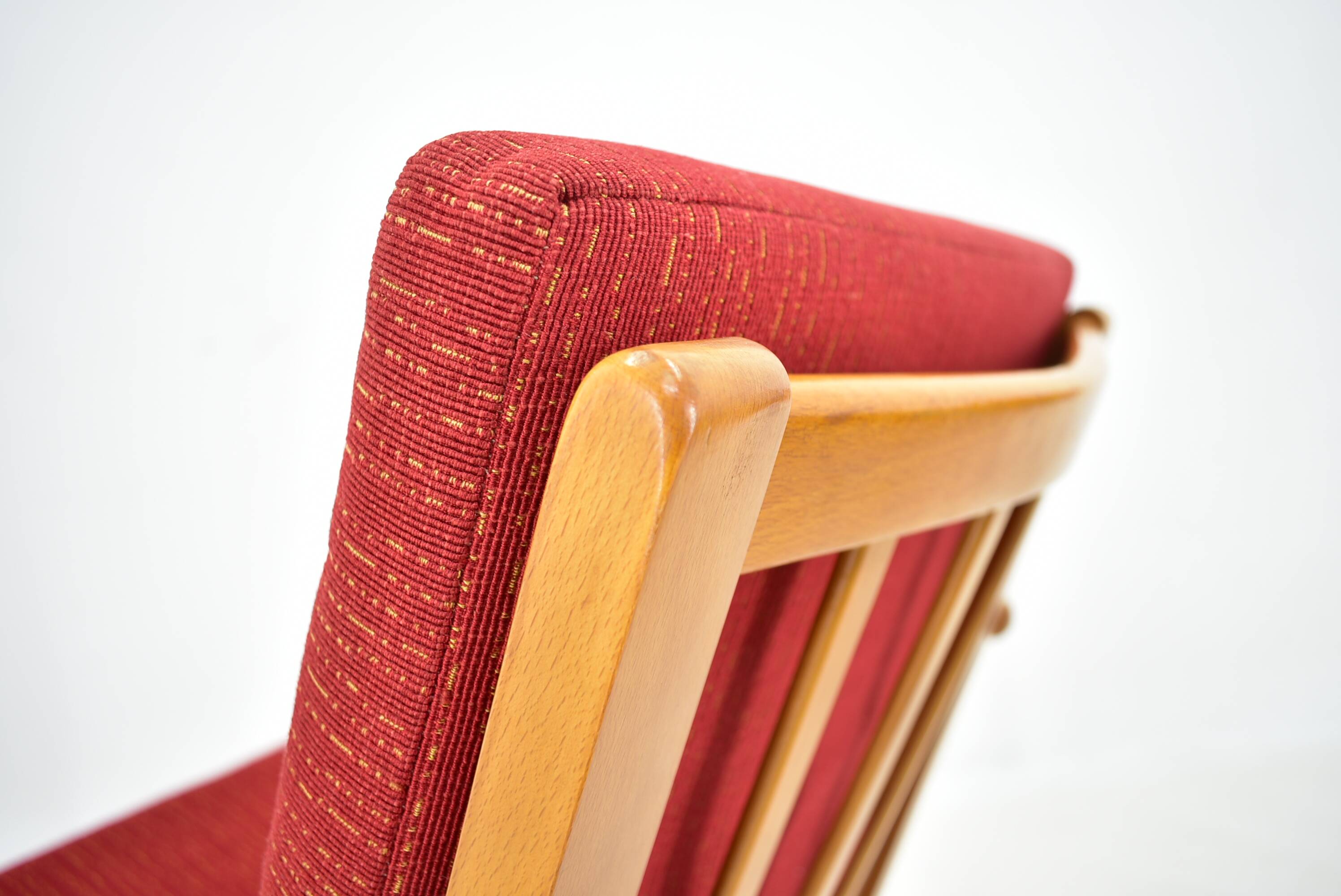 1960s pair of Ton/Thonet beech armchairs, Czechoslovakia