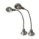 Pair of vintage chrome metal desk lamps with adjustable goosenecks.