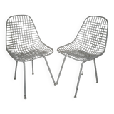 Pair of Eames Wire DKX chairs from the 50s - 60s