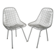 Paire de chaises Eames Wire DKX des années 50 - 60