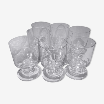 Set of 8 vintage crystal glasses
