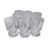 Set de 8 verres vintage en cristal