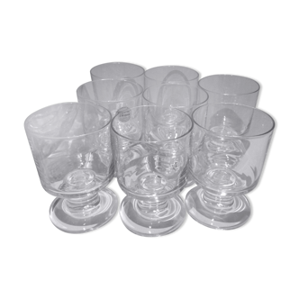 Set of 8 vintage crystal glasses