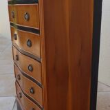 Louis XVI style chest of drawers in wood and cherry veneer