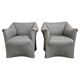 Postmodern leather armchairs Tentazione by Mario Bellini for Cassina.