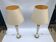 1960s laurel greek key ceramic brass table lamps hollywood regency neoclassical