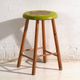 Antique wooden stool with a round seat – Central Europe, circa 1950