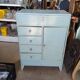 Trade furniture / Vintage celadon blue chest of drawers