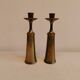 Candle holders in solid brass, by jhq (jens harald quistgaard) for his own company - dansk design