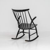 Rocking chair « IW3 » d'Illum Wikkelsø pour Niels Eilersen (Danemark, années 1950).