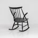 Rocking chair « IW3 » d'Illum Wikkelsø pour Niels Eilersen (Danemark, années 1950).