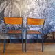 Paire de chaises d'école Mullca anciennes